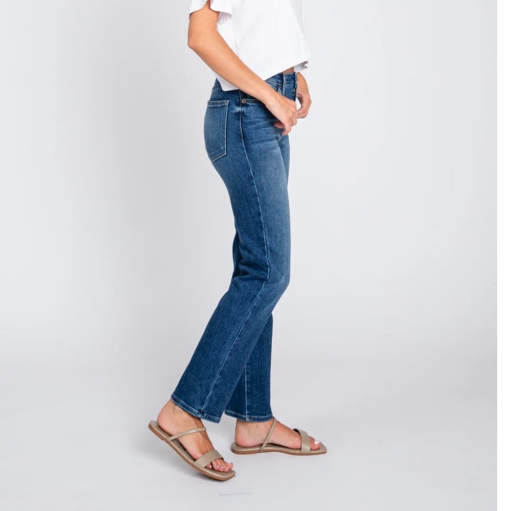 L.T.J. Letter to Juliet Siena Los Angeles Blue Straight Leg Ankle Women's Jeans - Picture 13 of 14